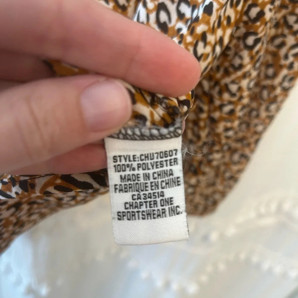 Jules and Leopold Leopard print top black and mustard size L - Picture 5 of 7